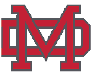 A stylized red and gray interlocking design featuring the letters M and P. Description generated by AI