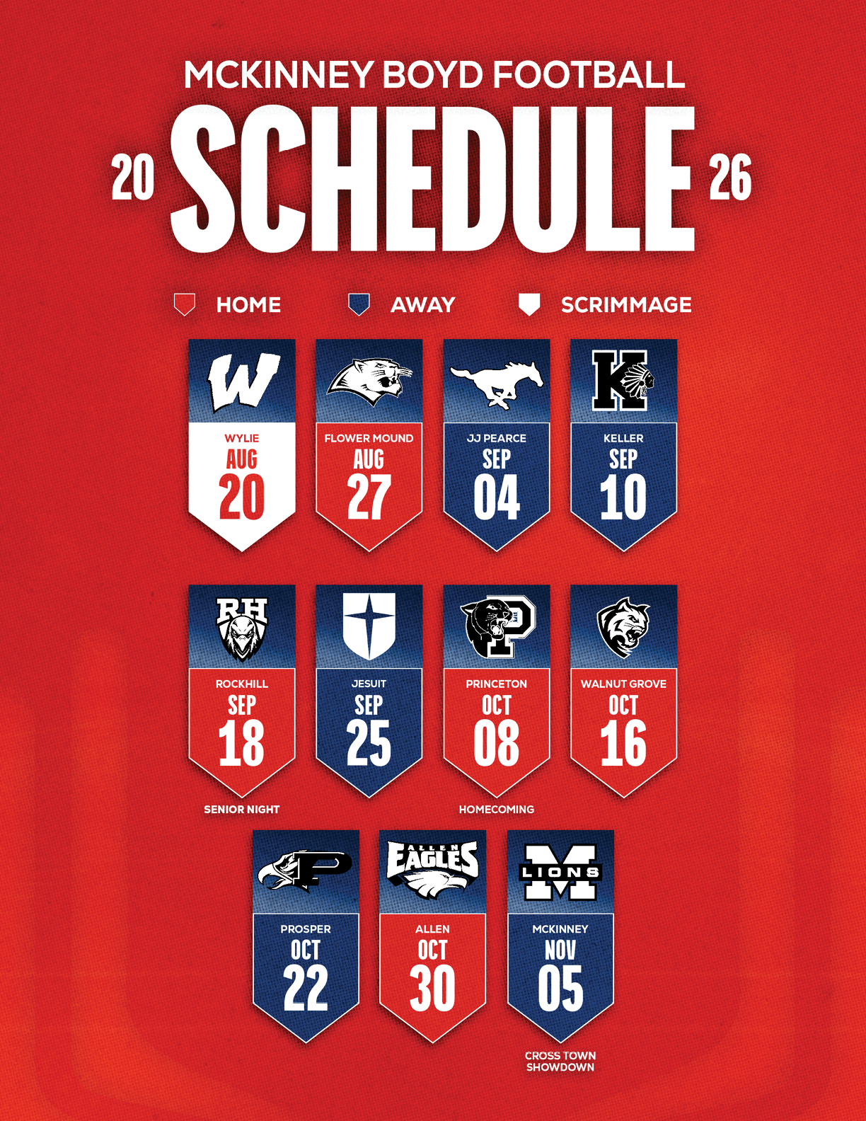 A football schedule for the 2014 season. Description generated by AI