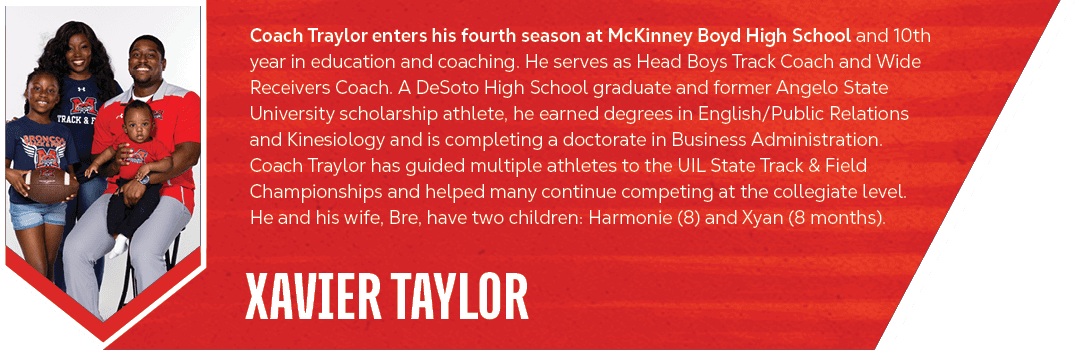xavier taylor,Coach Traylor enters his fourth season at McKinney Boyd High School and 10th year in education and coac...