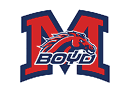 A blue and red logo of a wolf with its mouth open. Description generated by AI