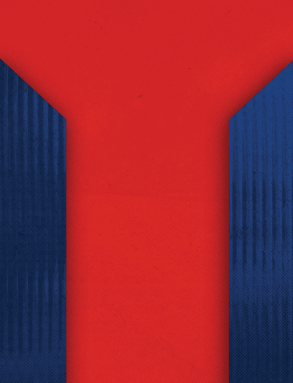 Three red and blue triangles on a blue background. Description generated by AI