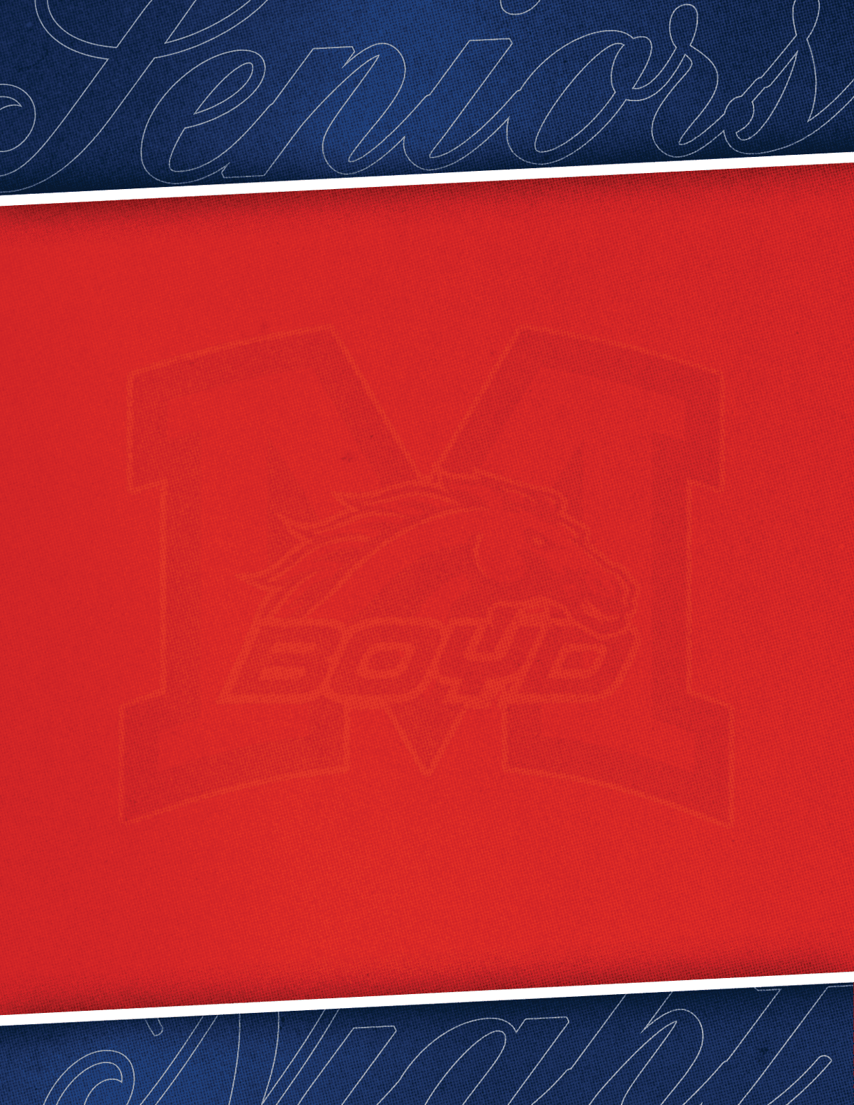A red and blue background with a red and white logo. Description generated by AI