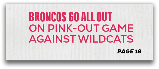 page 18,broncos go all out on pink out game against wildcat