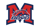 A blue and red logo of a wolf with its mouth open. Description generated by AI