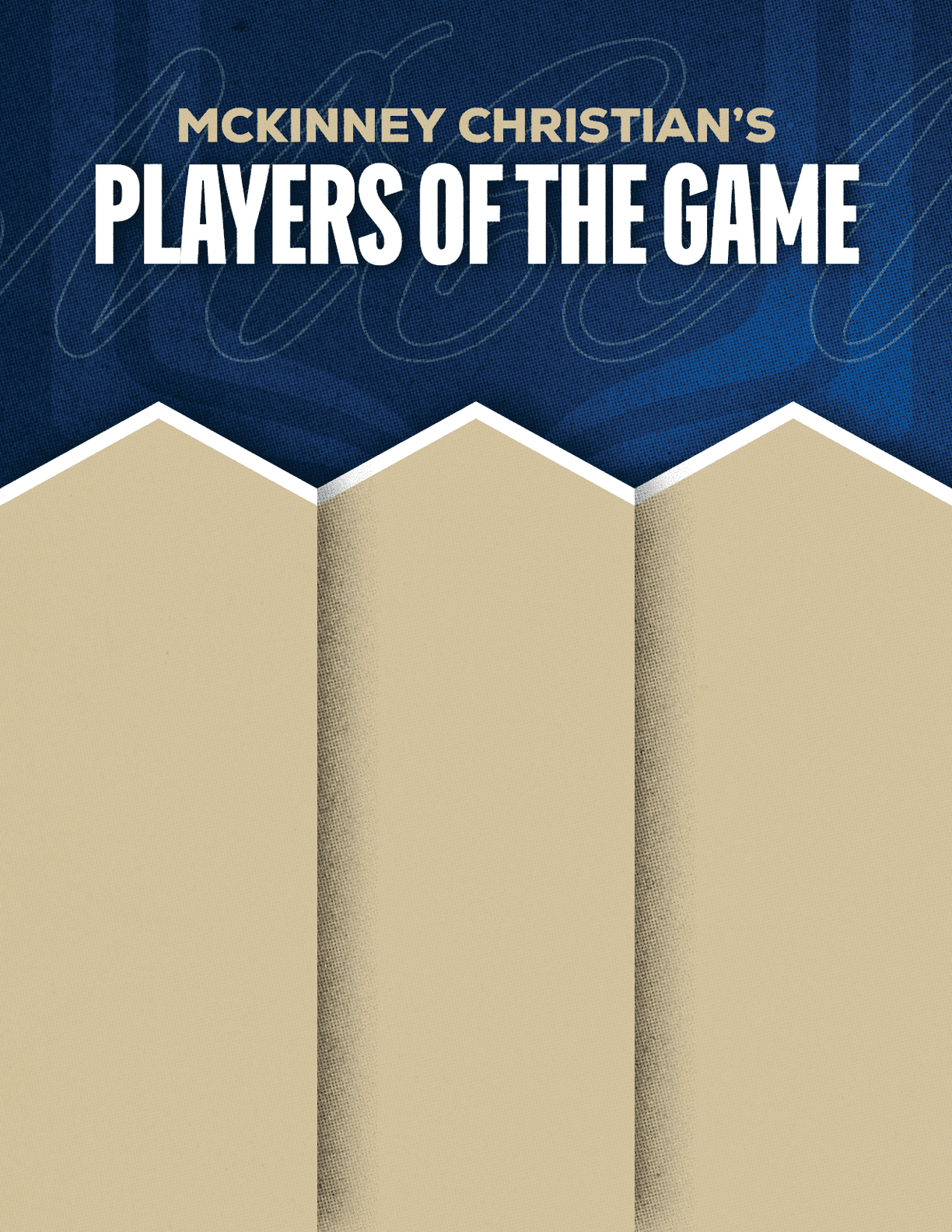 A red and blue poster with a white border. Description generated by AI
