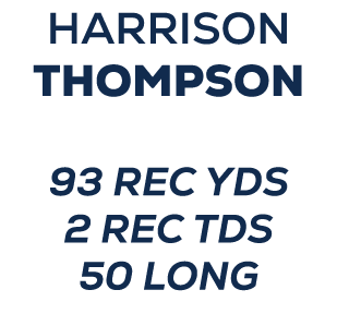 harrison THOMPSON 93 rec YDS 2 rec TDS 50 long