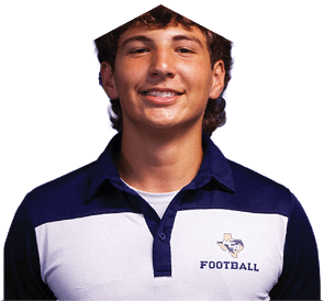 A young man wearing a white jersey with the number 10 on it. Description generated by AI