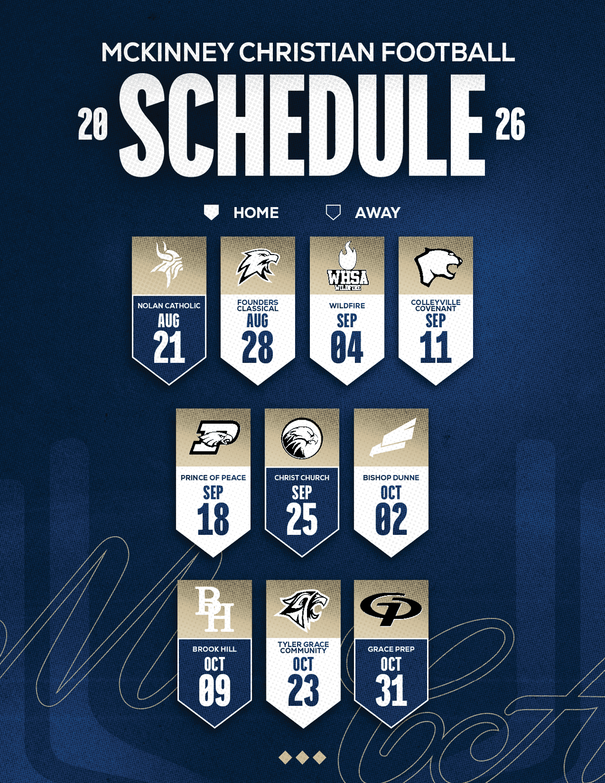 A football schedule for the 2014 season. Description generated by AI