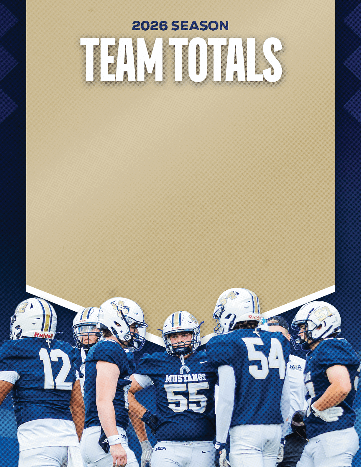 A group of football players standing on a field. Description generated by AI