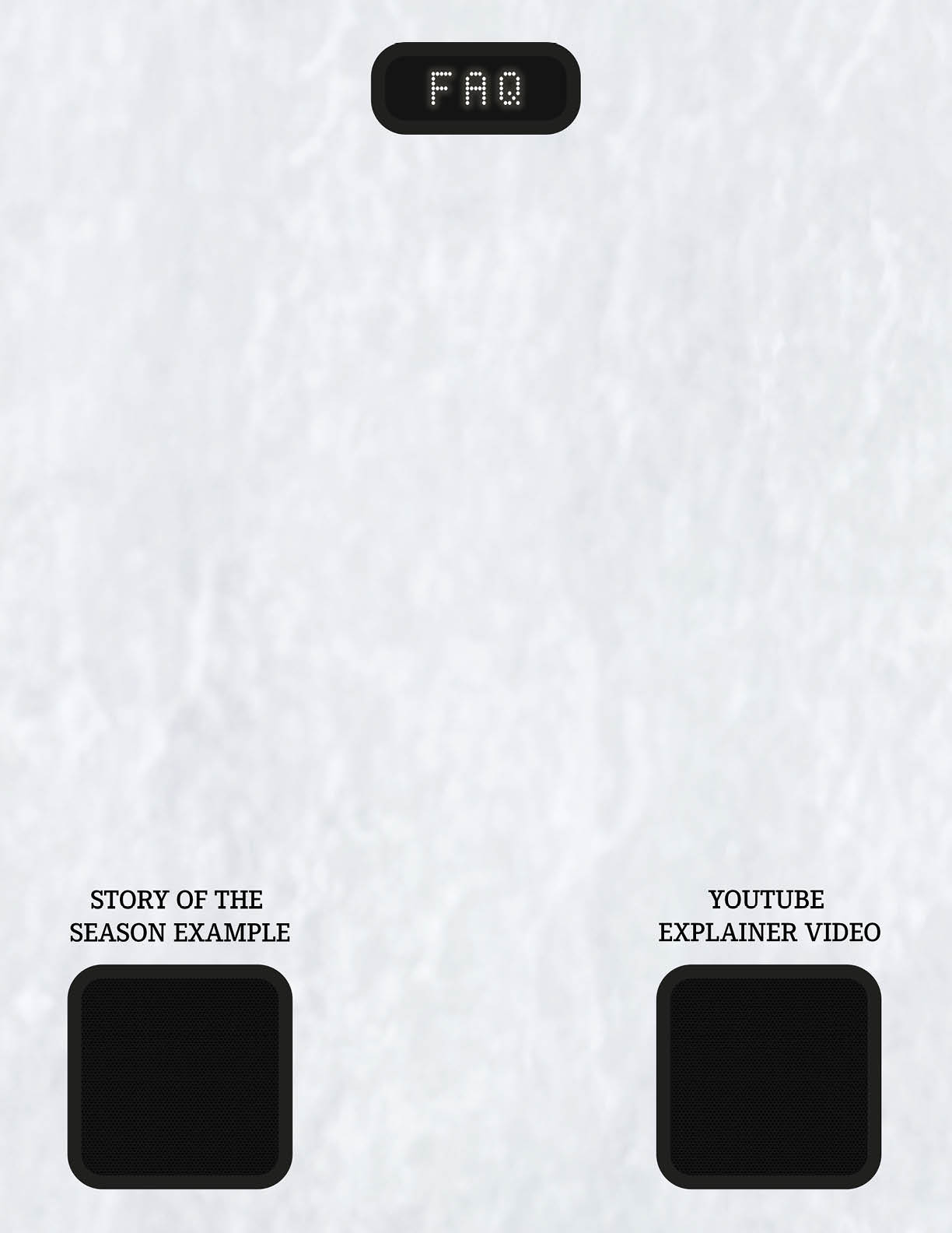Two buttons on a white background, one with the word “Story" and the other with the word "Explaner Video". AI generated content