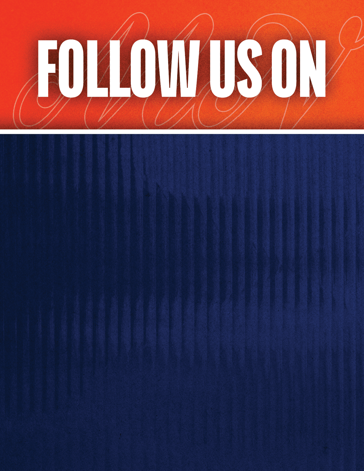 A blue and orange striped fabric. Description generated by AI