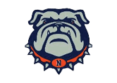A logo of a bulldog with the letters N and E on its chest. Description generated by AI