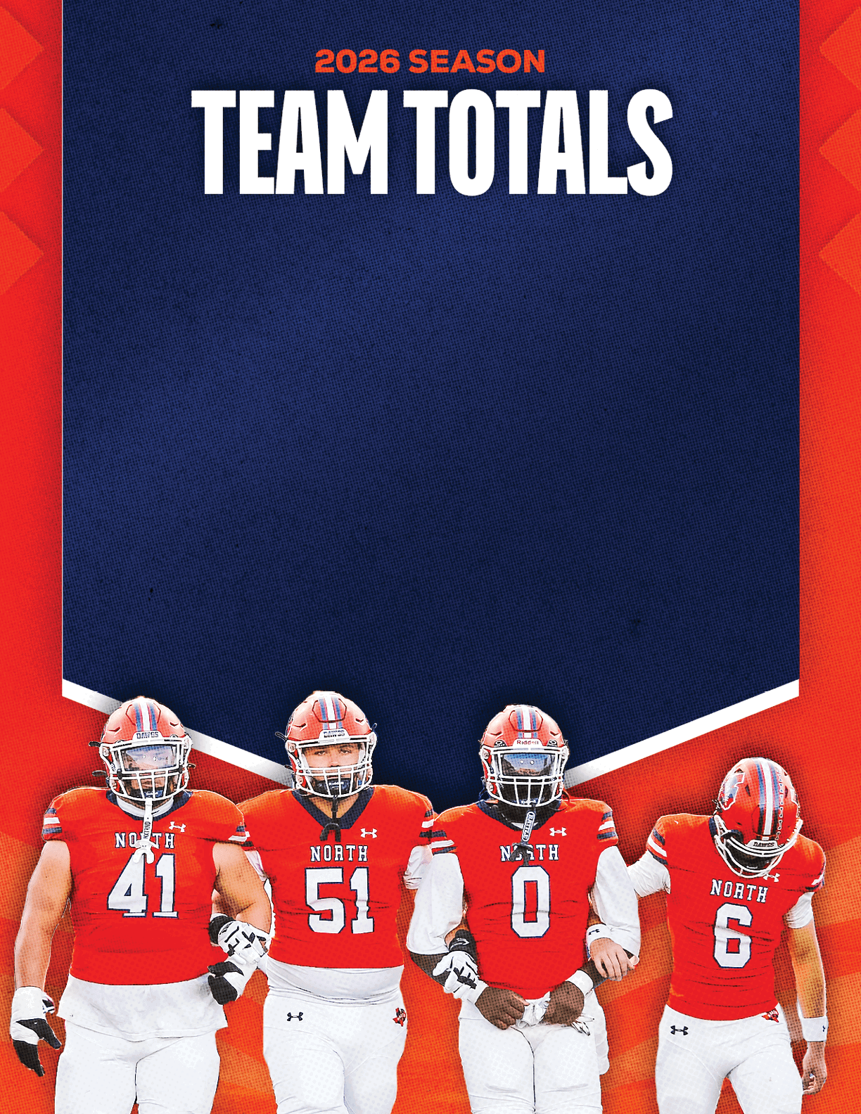 A football team standing on the field. Description generated by AI