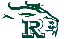 A stylized navy blue and white fish head facing right on a green oval background. Description generated by AI