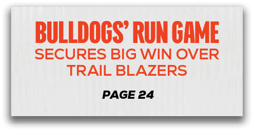 page 24,bulldogs’ run game secures big win over trail blazer