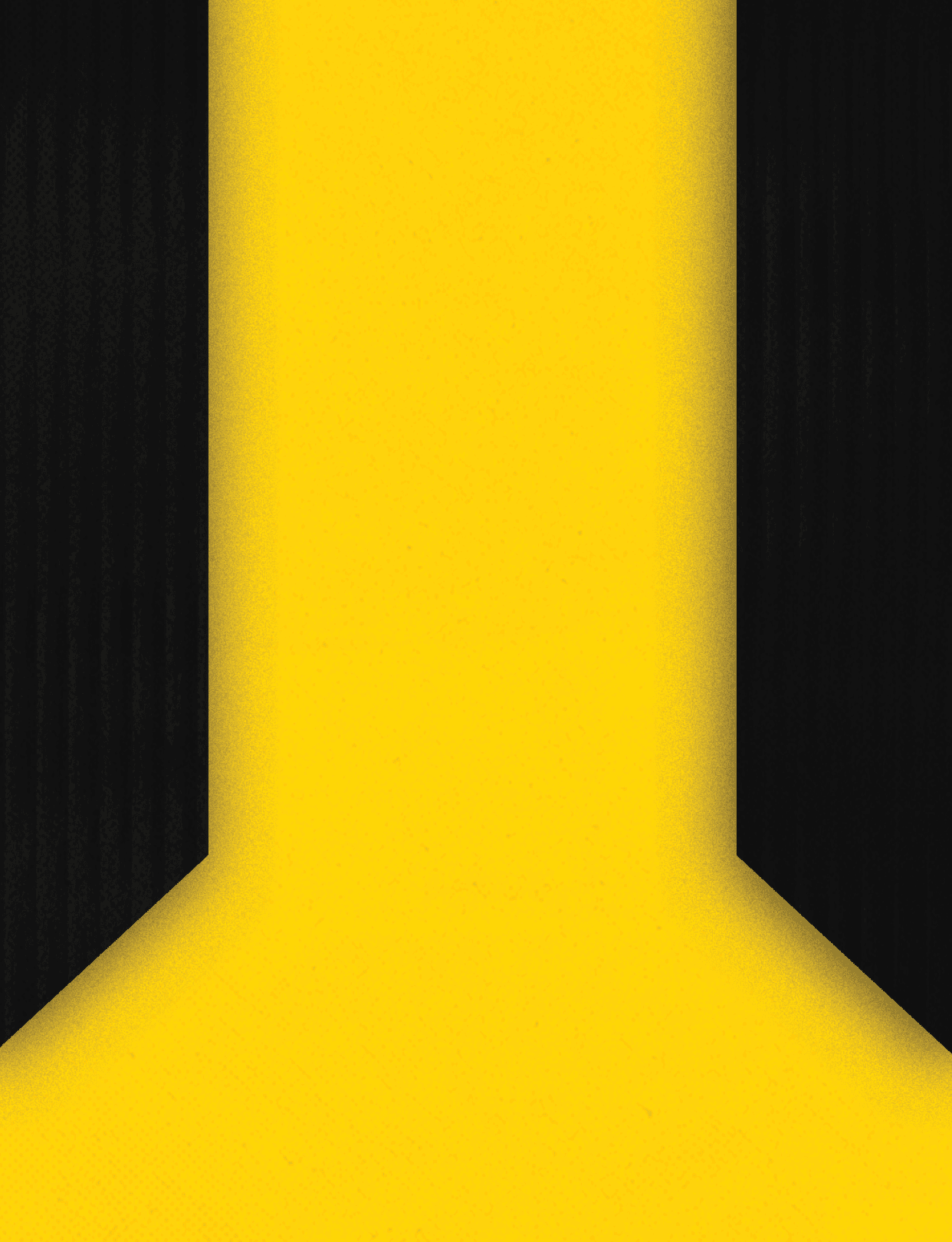 Three yellow and black stripes. Description generated by AI