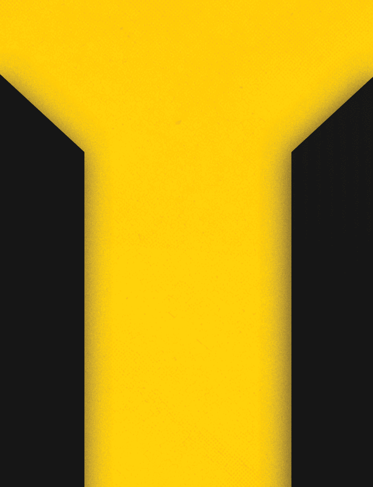 Three black and yellow buildings. Description generated by AI