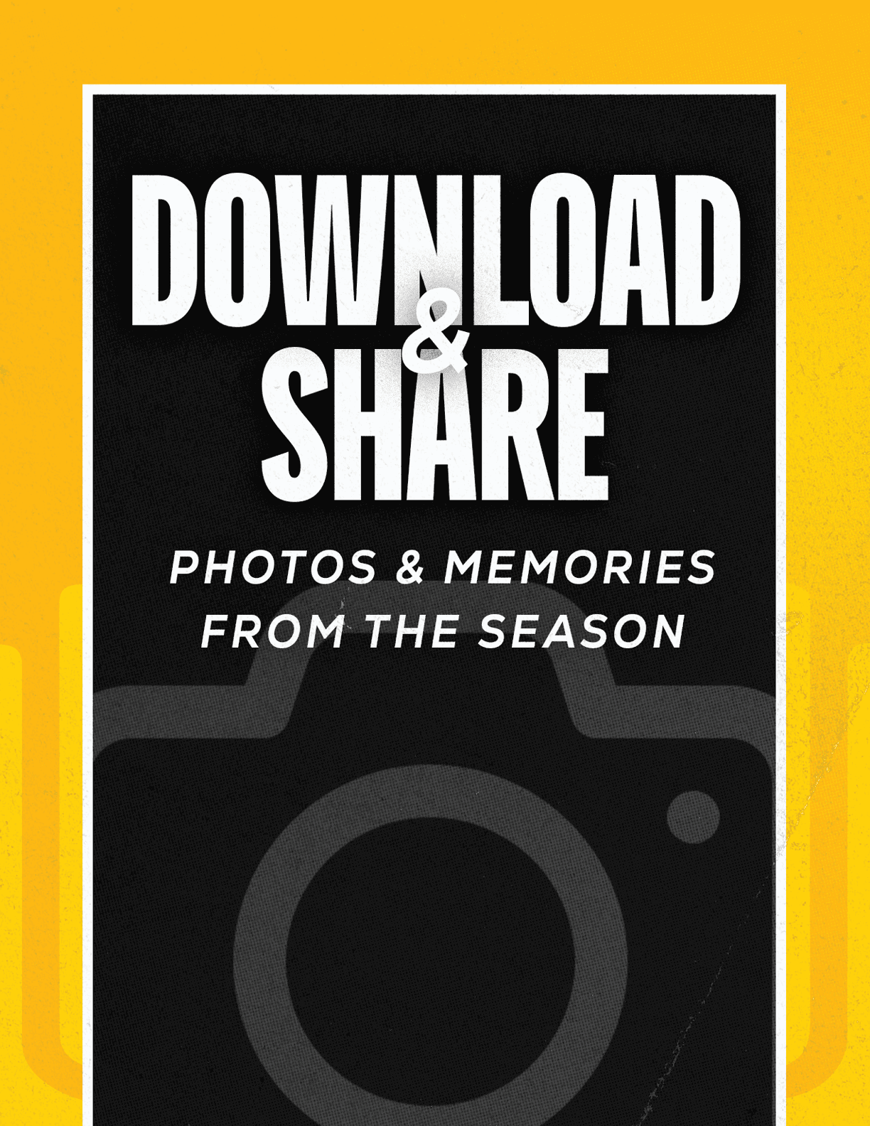 A black and yellow sign with a camera on it. Description generated by AI
