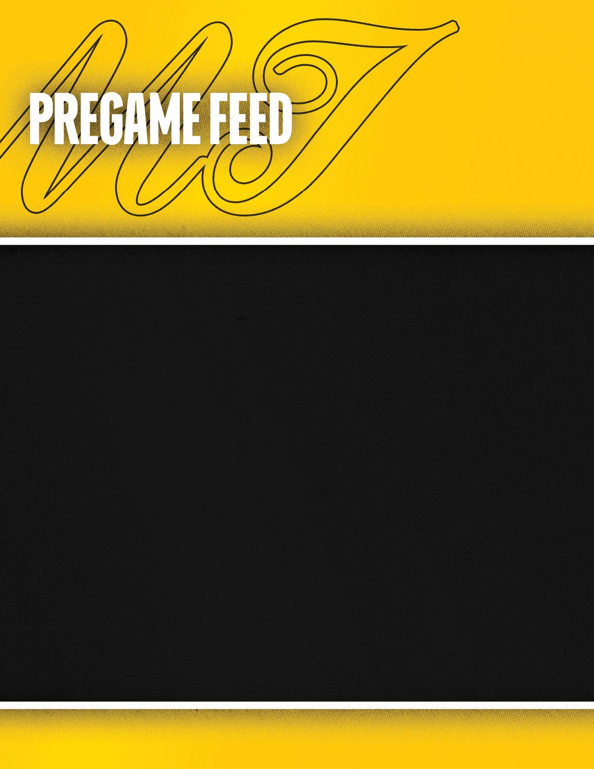 A black and yellow sign with the words “In the feed" written in yellow. Description generated by AI