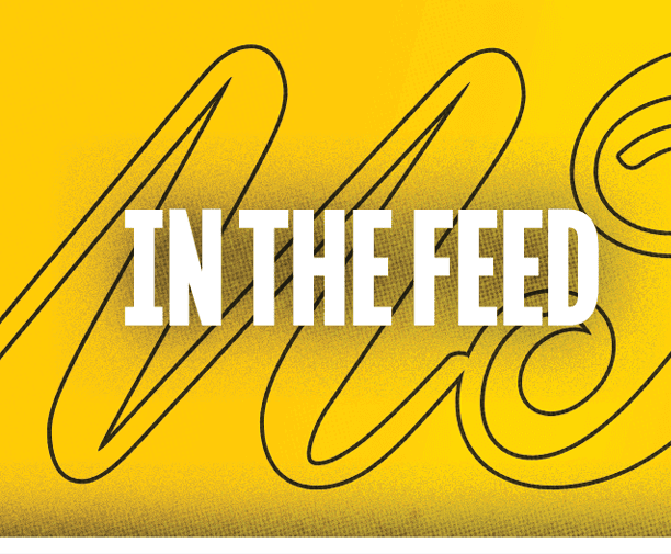 A black and yellow sign with the word feed on it. Description generated by AI