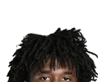 Person with thick, curly hair styled in loose dreadlocks against a white background. Description generated by AI