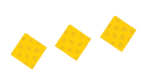 Three black squares with a textured pattern are arranged diagonally on a white background. Description generated by AI
