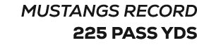 MUSTANGS RECORD 225 PASS YDS
