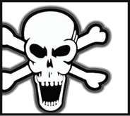 A stylized skull and crossbones above bold text reading “Palm Bay Pirates" with "Palm Bay" in red and "Pirates" in large gray letters. Description generated by AI