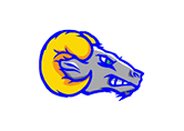 A blue and red logo of a cat with its mouth open. Description generated by AI