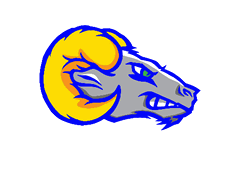 A blue and red logo of a lion. Description generated by AI