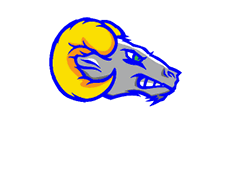 A blue and red logo of a cat with its mouth open. Description generated by AI