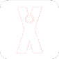 A red and white X. Description generated by AI