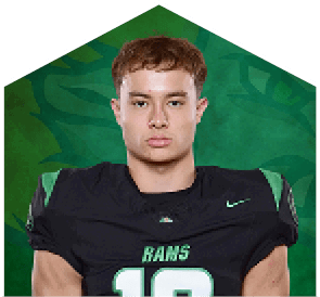 A young man wearing a white jersey with the number 10 on it. Description generated by AI