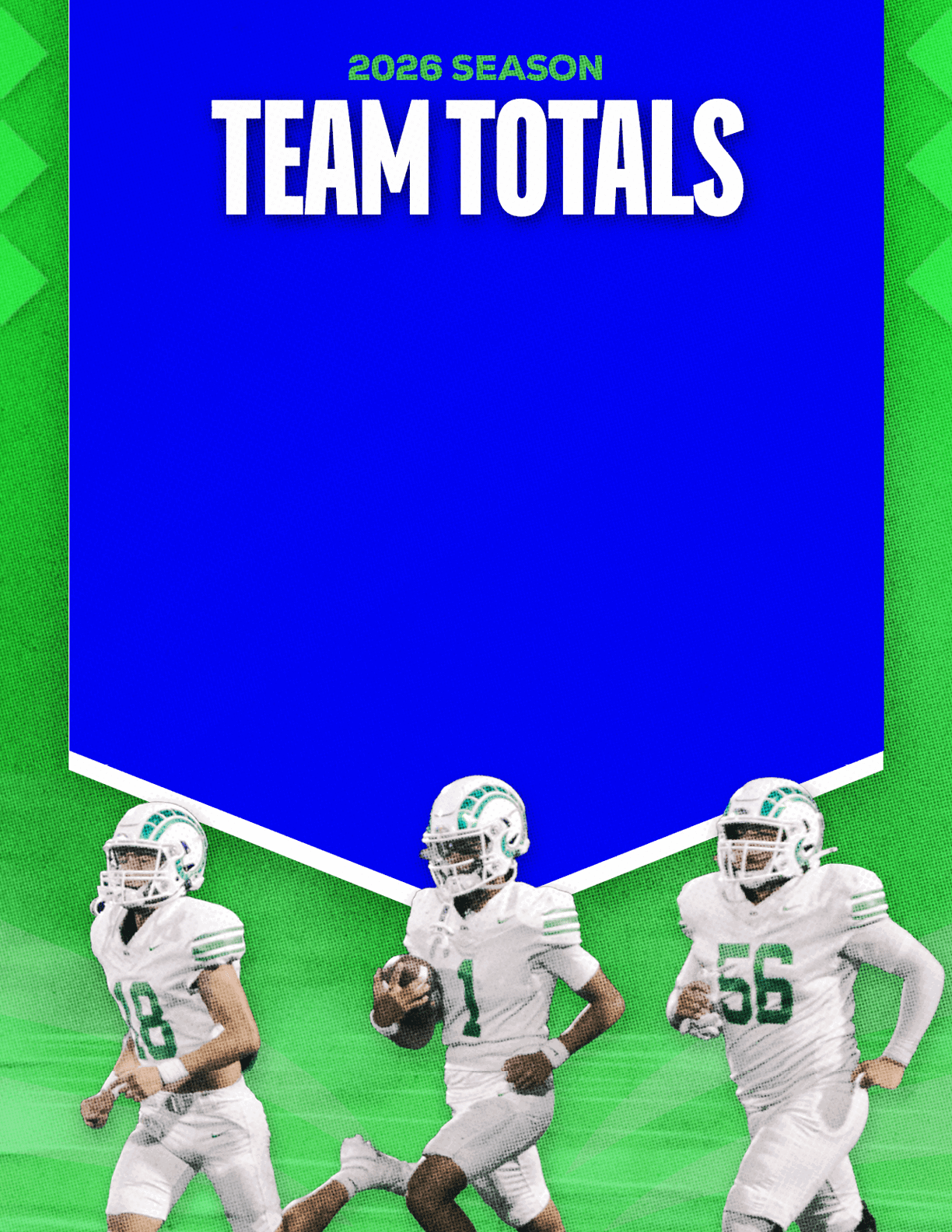 A group of football players standing on a field. Description generated by AI