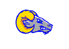 A blue and red logo of a lion with a red mouth. Description generated by AI
