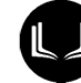A black and white image of a book with the letters U and R on it. Description generated by AI