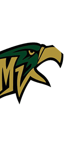 A green and yellow bird with the letters M and M on its chest. Description generated by AI