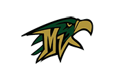 A green and yellow eagle logo with the letters M and M on it. Description generated by AI
