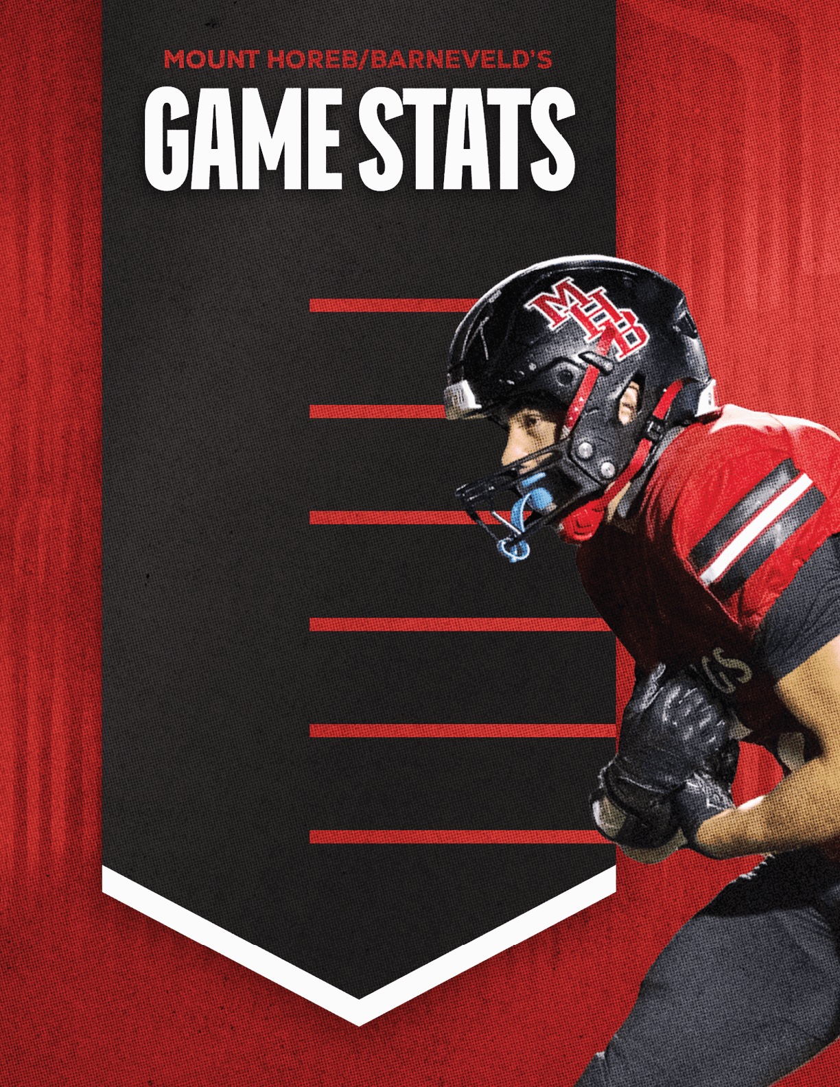 A football player wearing a red and black uniform. Description generated by AI