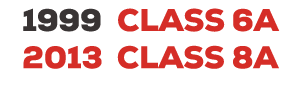 1999 CLASS 6A 2013 CLASS 8A