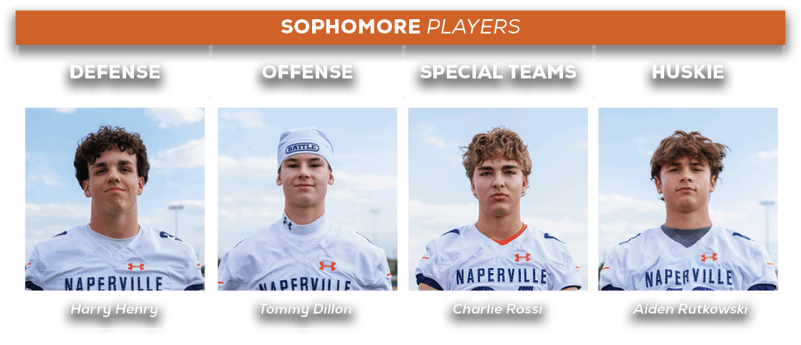 sophomore players,HUSKIE,SPECIAL TEAMS,offense,defens
