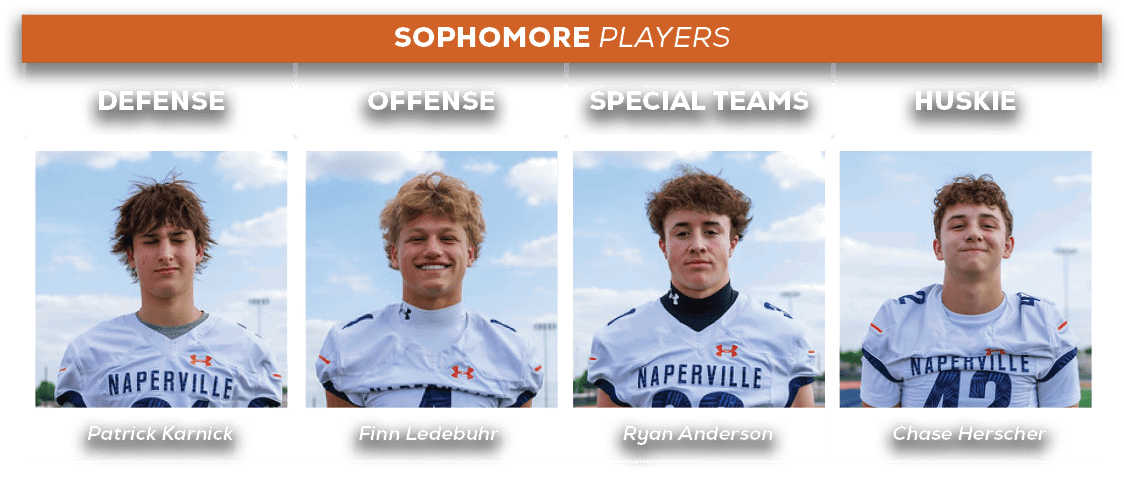 sophomore players,HUSKIE,SPECIAL TEAMS,offense,defens