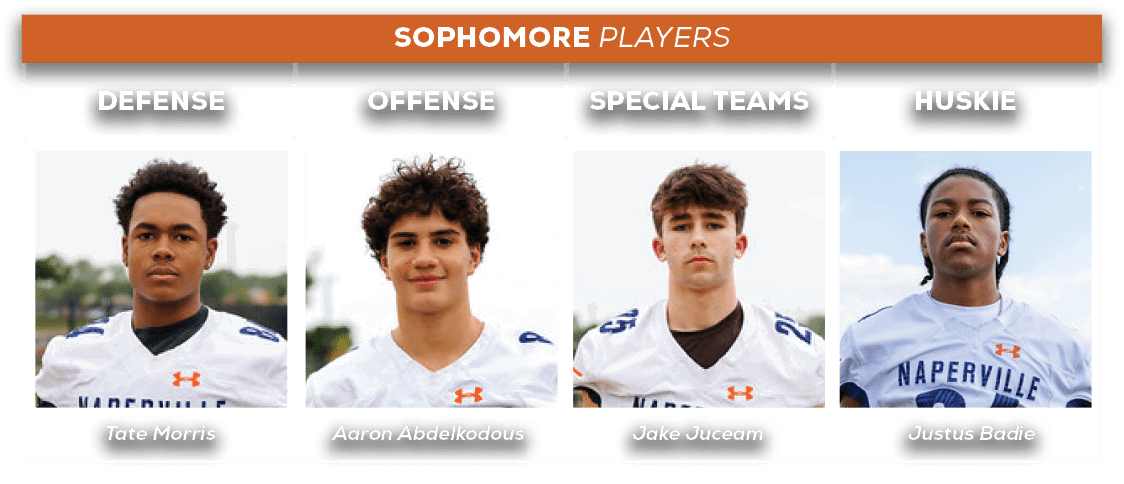 sophomore players,HUSKIE,SPECIAL TEAMS,offense,defens
