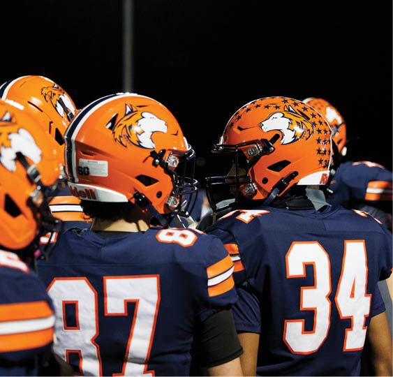 A group of football players celebrating a victory. AI generated content