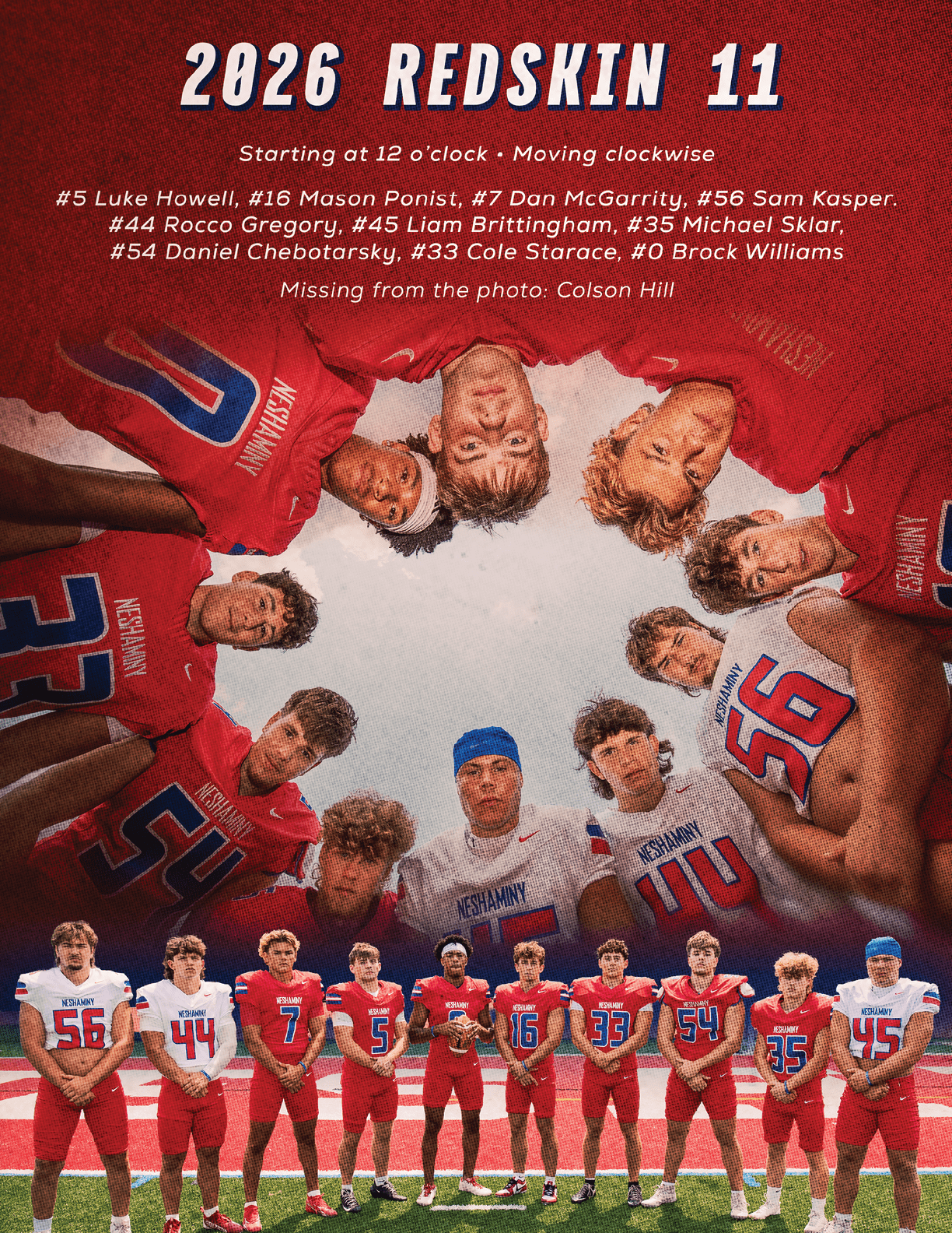A poster for Mountain Vista's Players of the Game. Description generated by AI