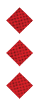 A black and white image of a circle with a red dot in the middle. Description generated by AI
