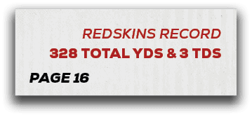 page 16,Redskins record 328 TOTAL YDS & 3 TDS