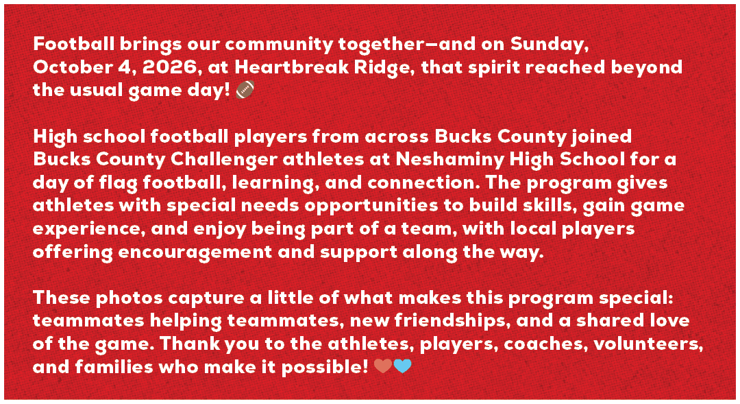 Football brings our community together—and on Sunday, October 4, 2026, at Heartbreak Ridge, that spirit reached beyon...