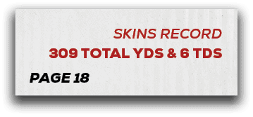 page 18,Skins record 309 total yds & 6 td