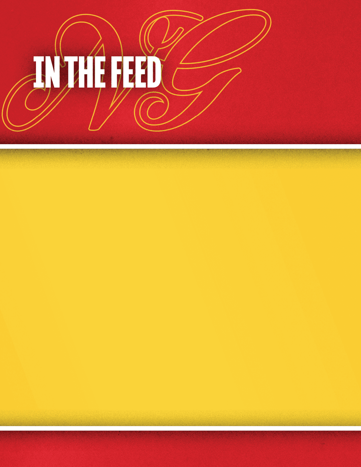 A yellow and red background with a white letter M. Description generated by AI